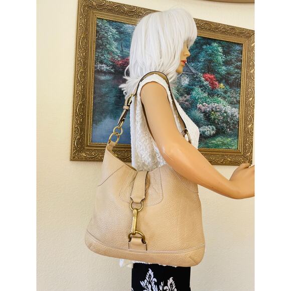 Vintage Coach Sand Hampton slim hobo pebble leather shoulder bag Serial 10210 - Picture 3 of 10
